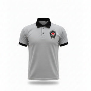 Özel Güvenlik gri polo yaka t-shirt ön görünüm